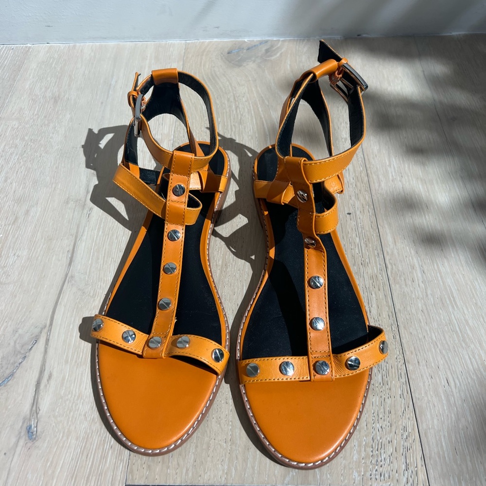 Rebecca Minkoff orange gladiator sandal size 8.5